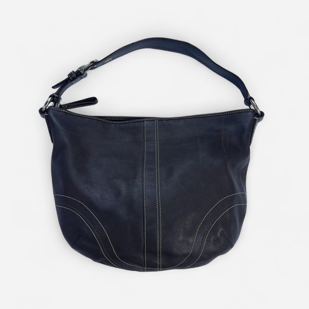 Vintage Coach Soho Dark Brown Leather Hobo Bag